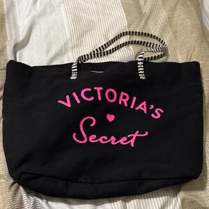 Victoria's Secret Black and Pink Tote